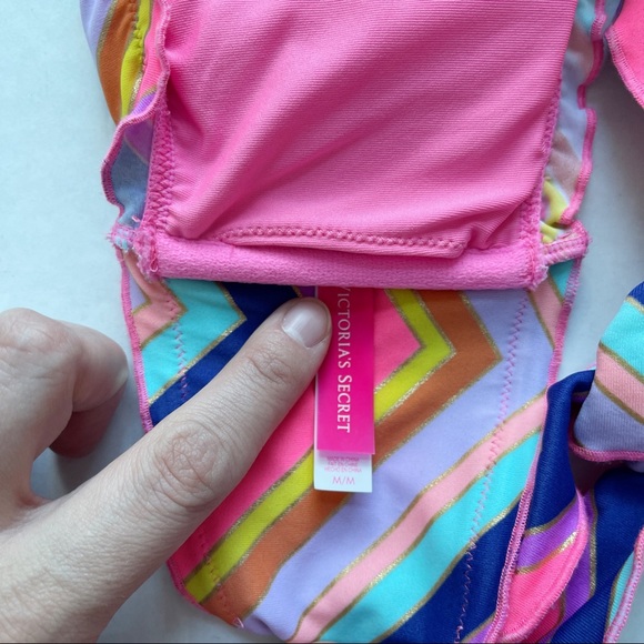 Victoria’s Secret Rainbow Chevron Bandeau Bikini - Picture 5 of 6